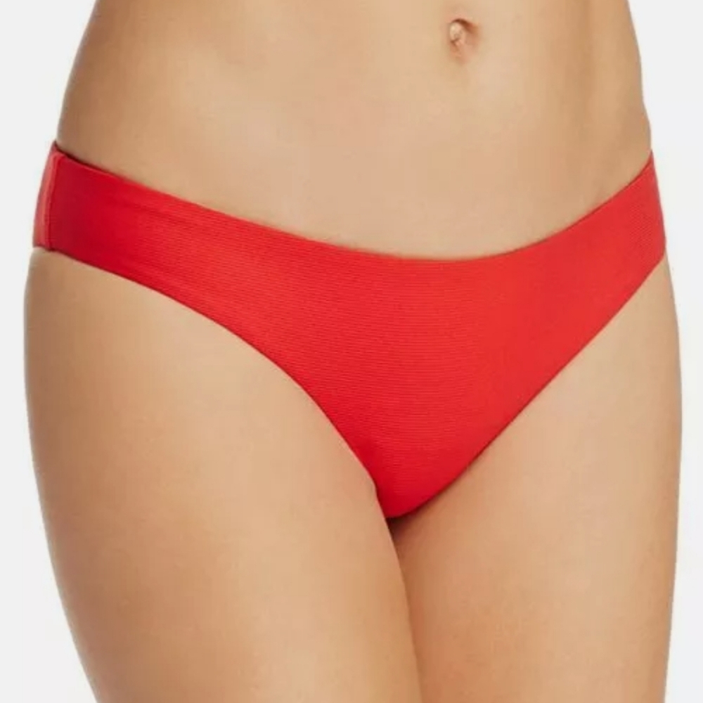 NEW Tavik Ali Red Ribbed Bikini Moderate Coverage